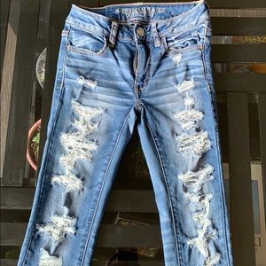 AE Stretch Ripped Skinny Jeans